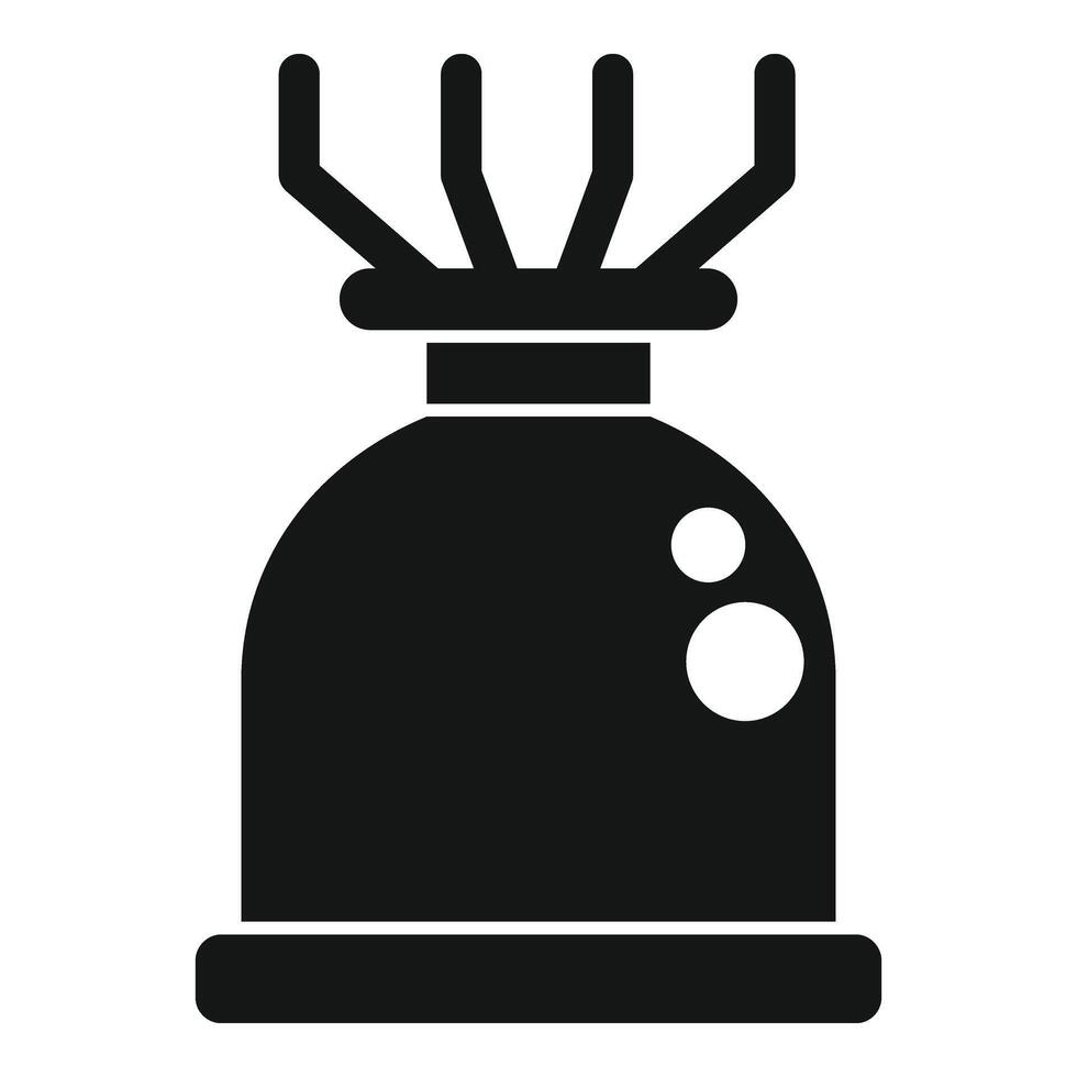 Ice fishing burner icon simple vector. Lake man vector
