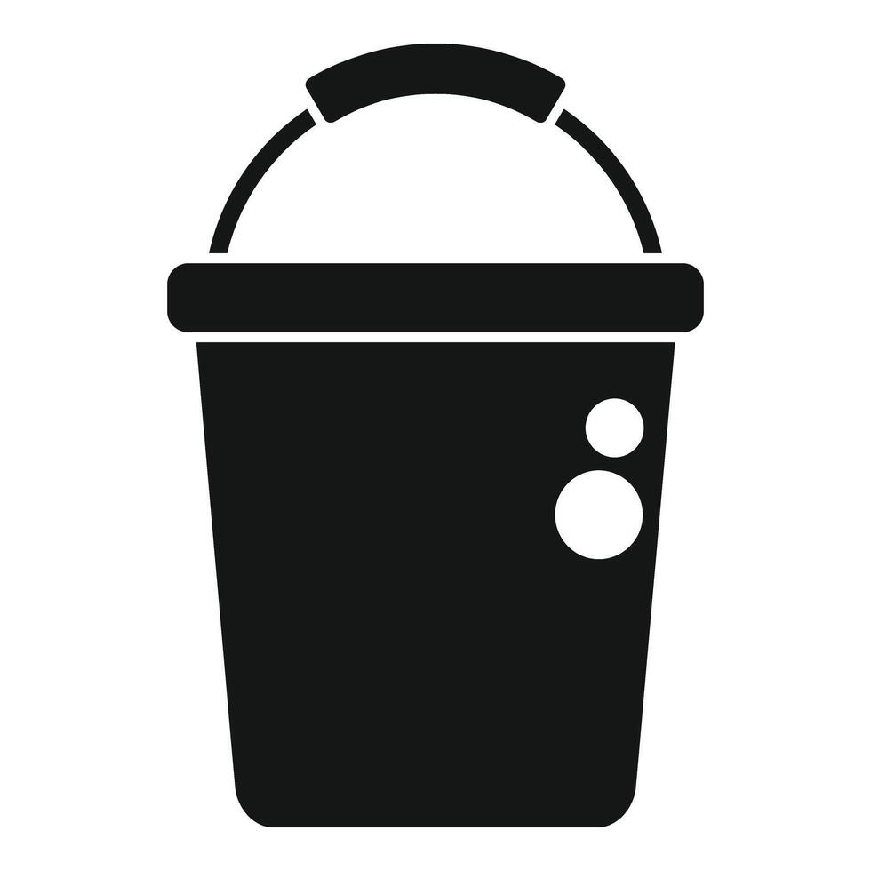 Fishing bucket icon simple vector. Wintry season day vector