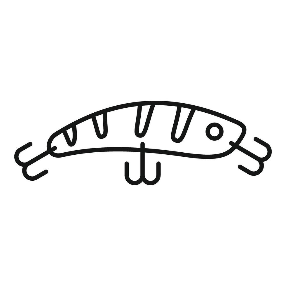 Season fish bait icon outline vector. Polar activity vector