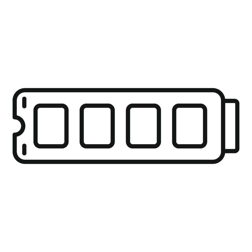 Fast ssd memory board icon outline vector. Archive usb vector