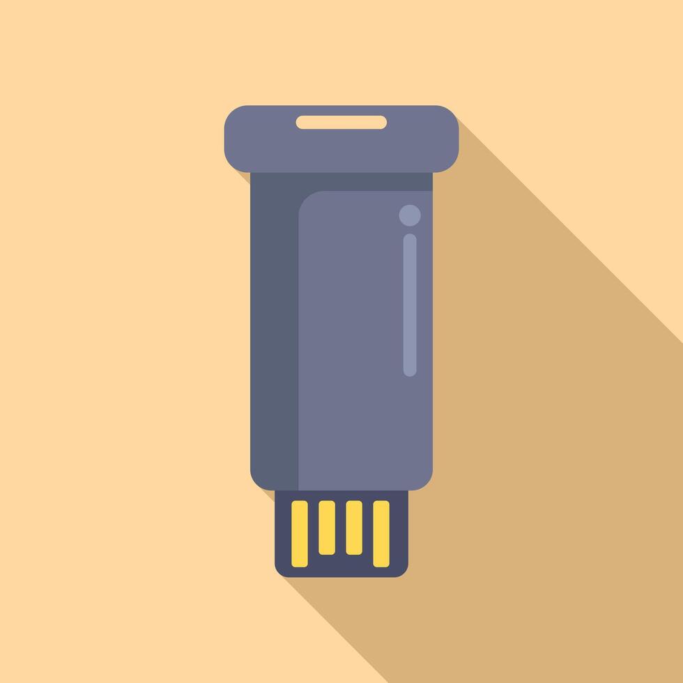 USB destello memoria icono plano vector. máquina micro Talla vector