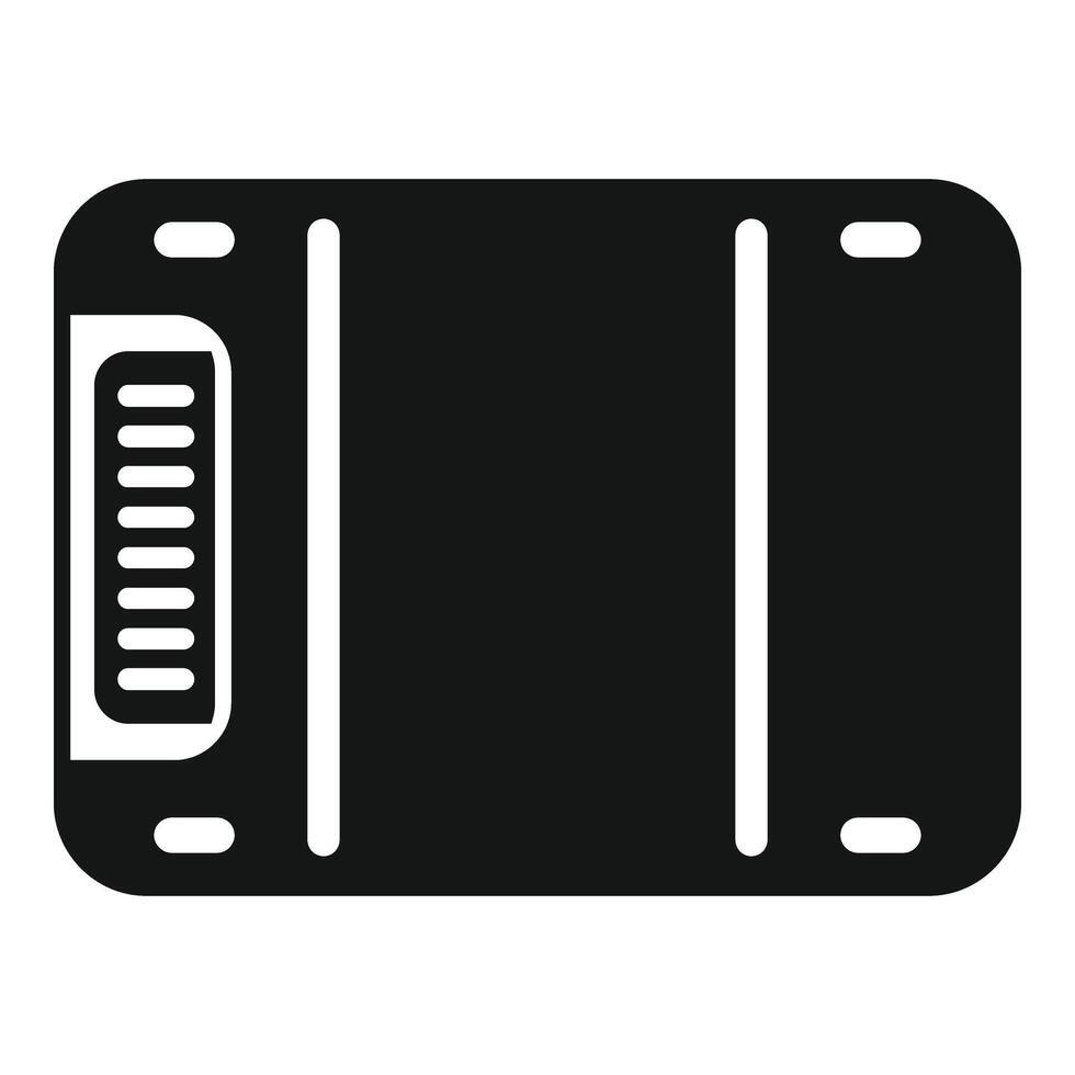 Gigabyte data icon simple vector. Big disk device vector