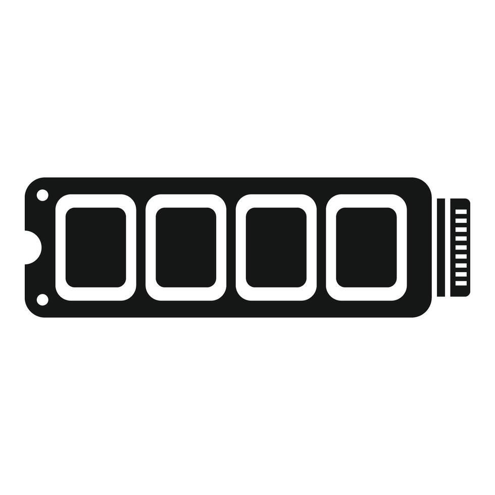 Fast ssd memory board icon simple vector. Archive usb vector