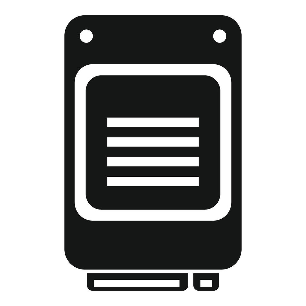 Data memory solid icon simple vector. MB archive vector
