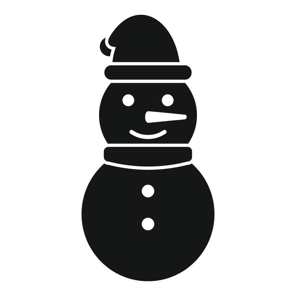 Cute snowman icon simple vector. Festive celebration vector