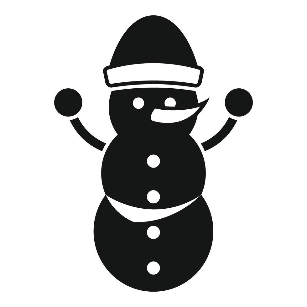 bufanda monigote de nieve icono sencillo vector. personaje disfraz vector