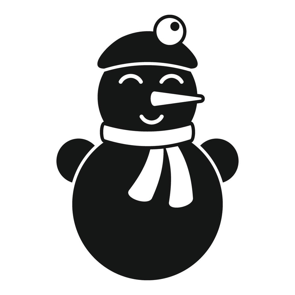 Beanie snowman icon simple vector. Festive season vector