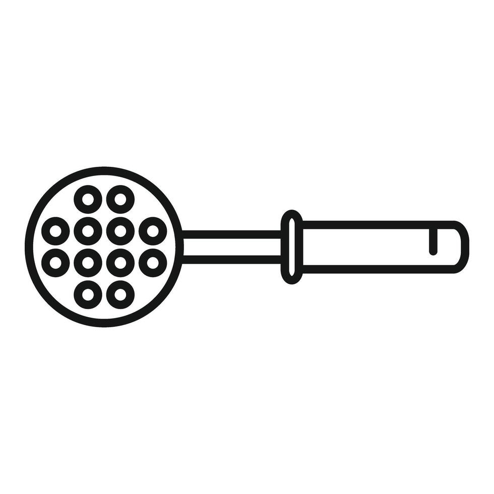 Ice fishing tool icon outline vector. Outdoor activity camping vector
