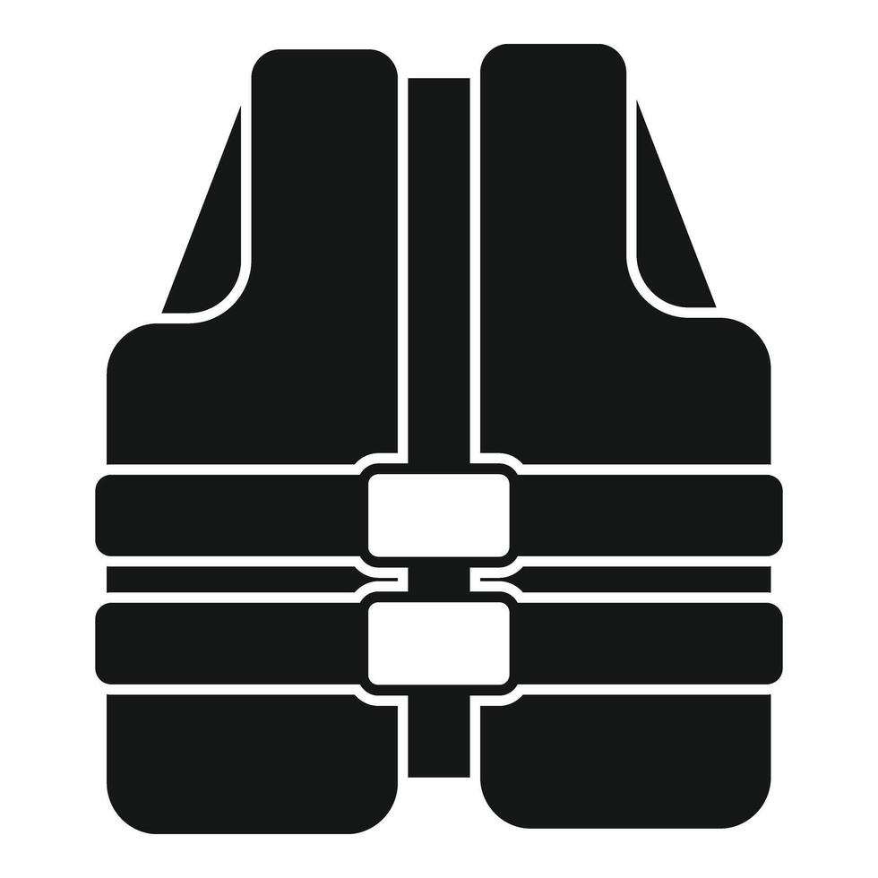 Ice fishing rescue vest icon simple vector. Polar activity vector
