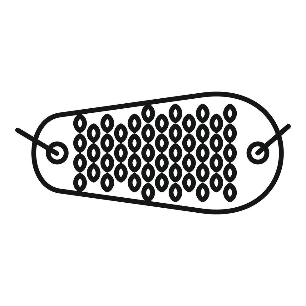 Snow winter spikes icon outline vector. Ice fishing activity vector