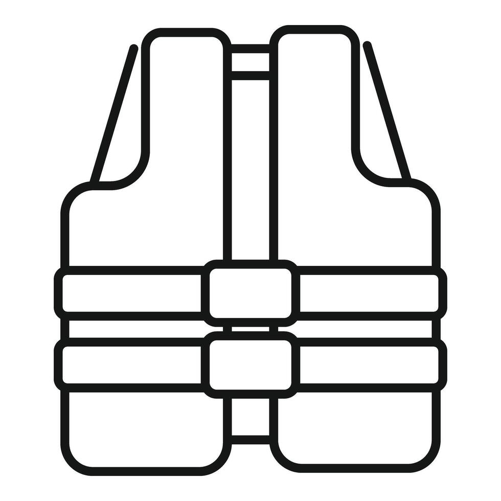 Ice fishing rescue vest icon outline vector. Polar activity vector