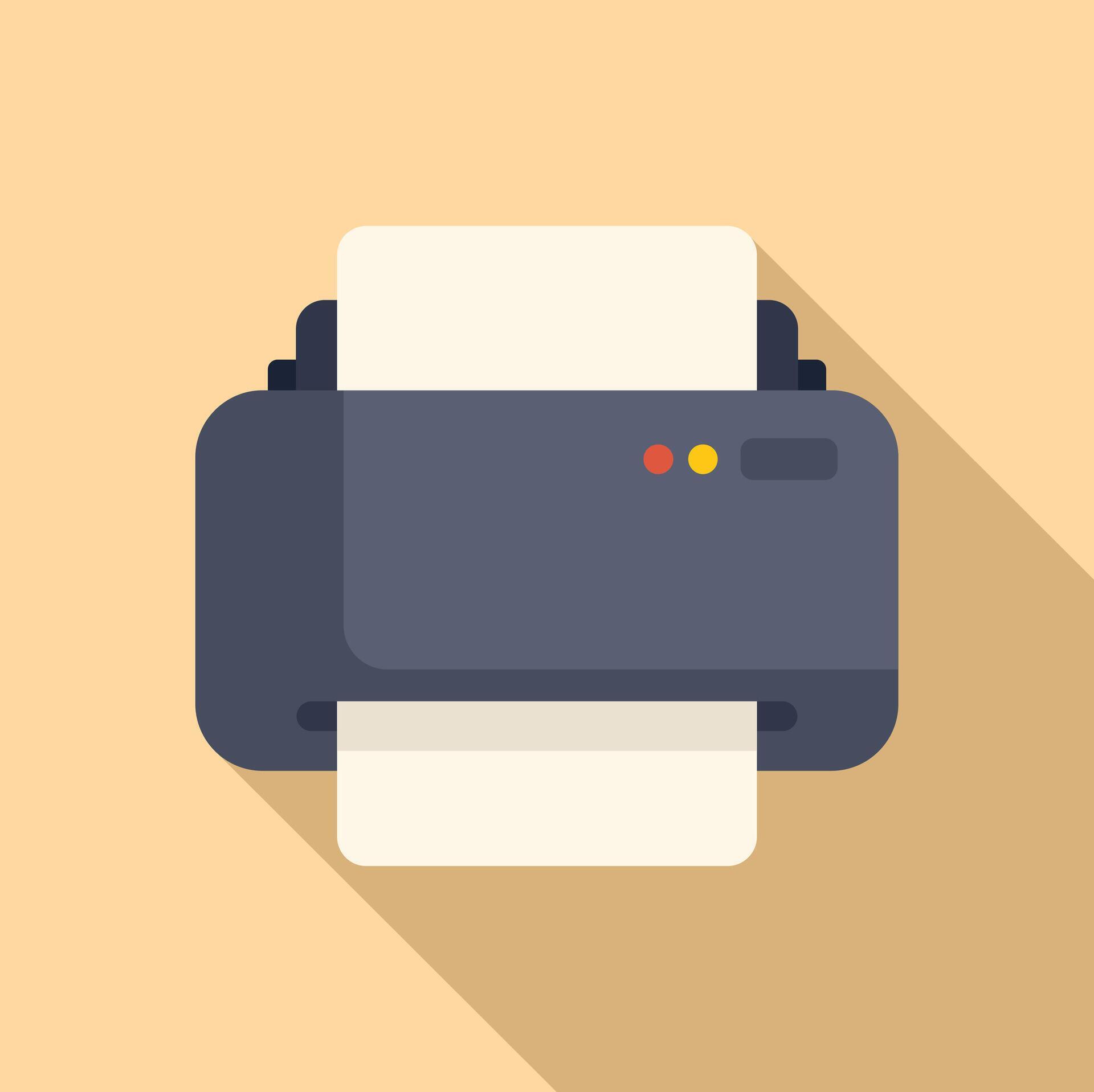 Ink office printer icon flat vector. Computing machine 41273871 Vector ...