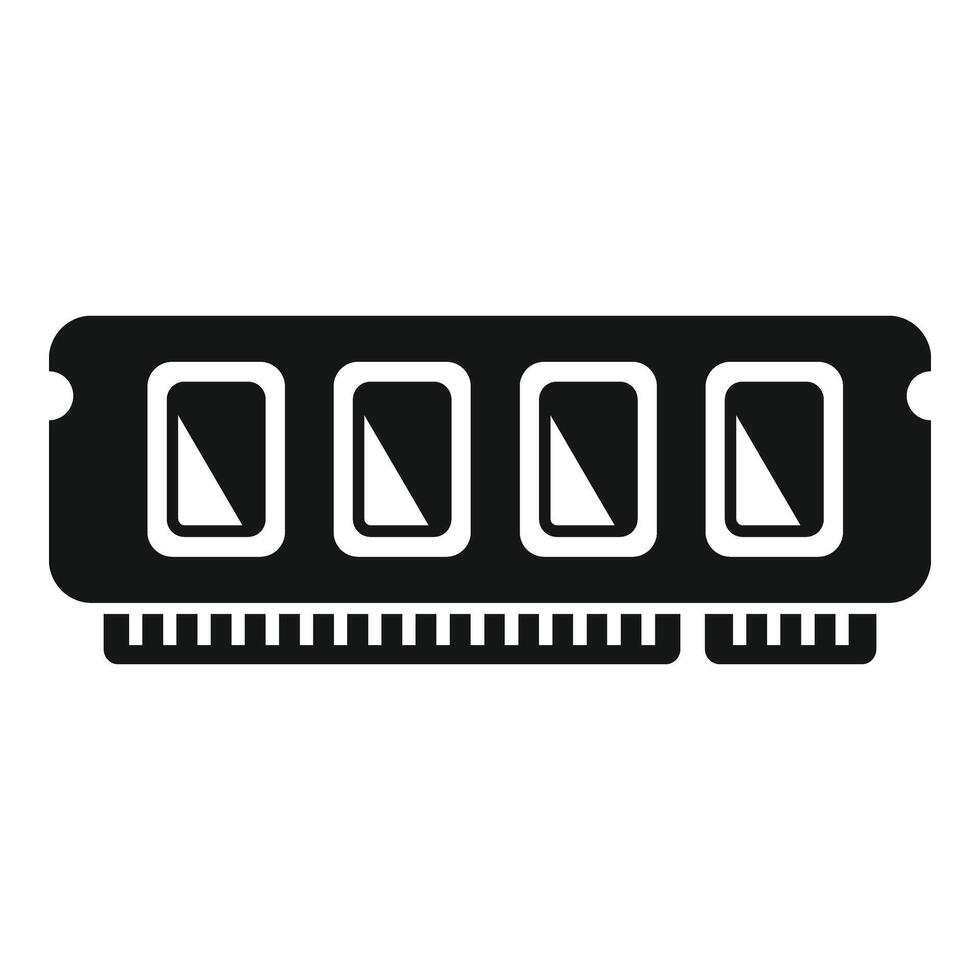 Memory board icon simple vector. Solid digital storage vector