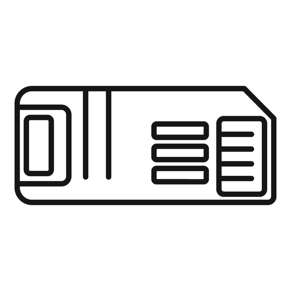 Speed gigabyte memory icon outline vector. Solid focus state vector