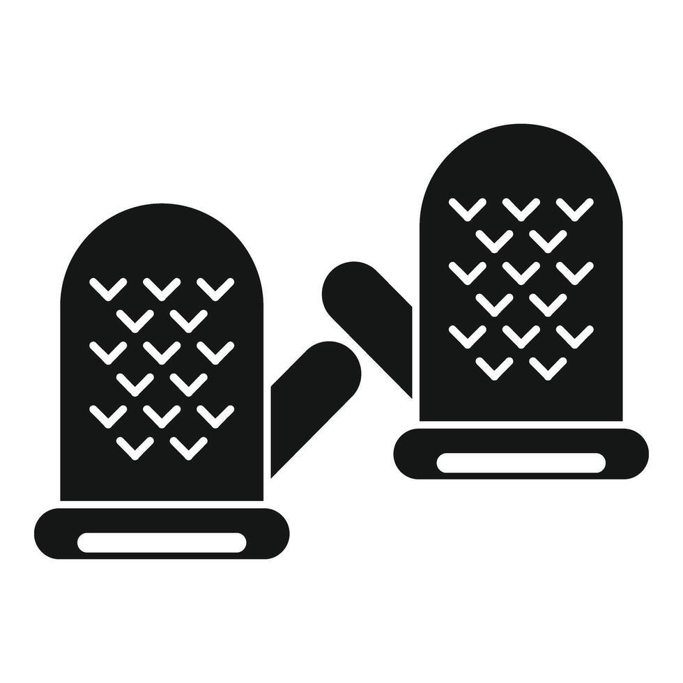 Ice fishing winter gloves icon simple vector. Sport outdoor vector