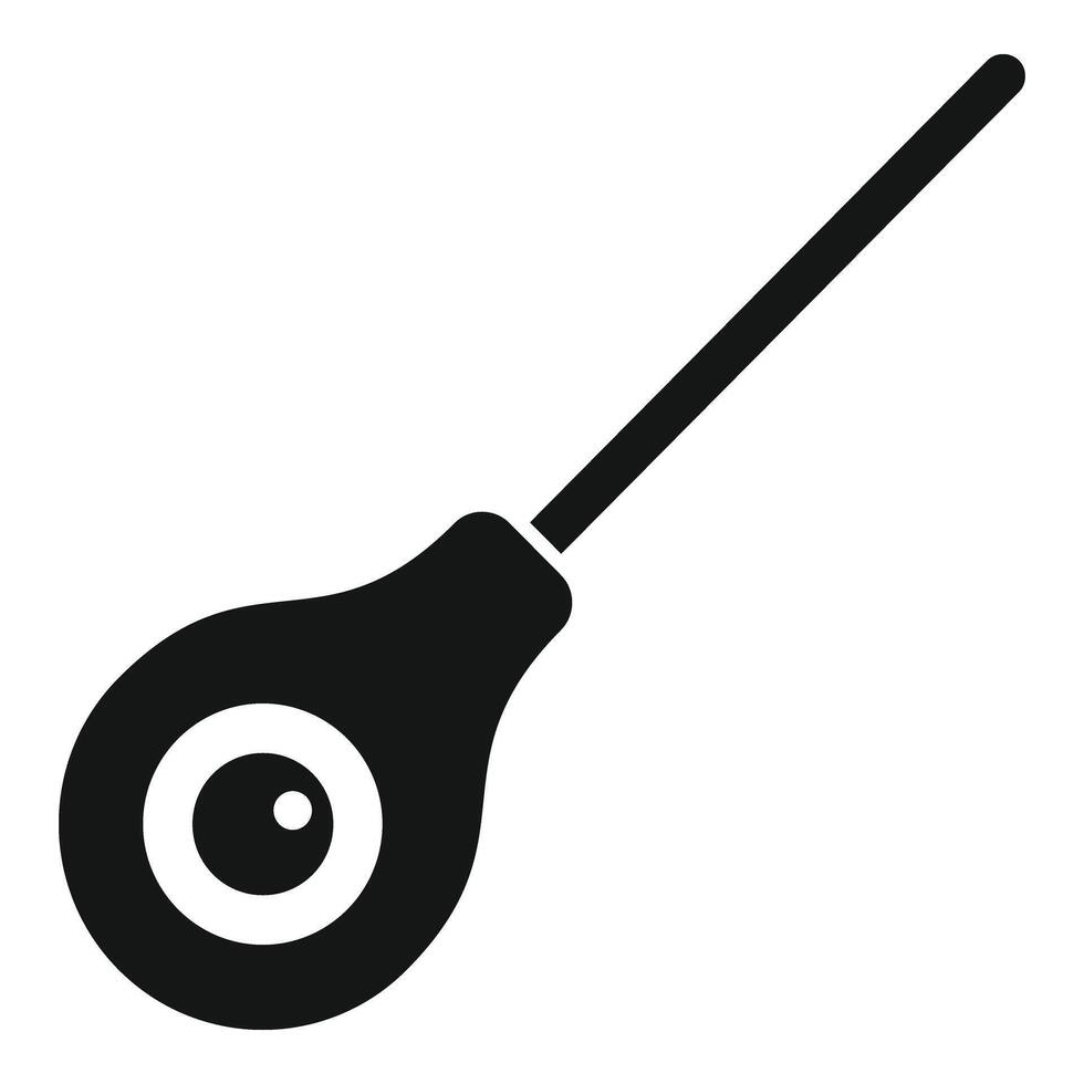 Small ice fishing rod icon simple vector. Camping activity vector