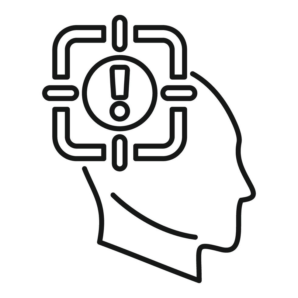 Critical thinking target icon outline vector. Evidence reason vector