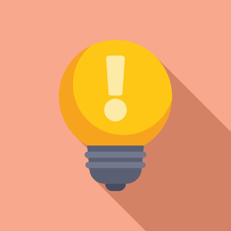 New idea bulb icon flat vector. Help therapy work vector