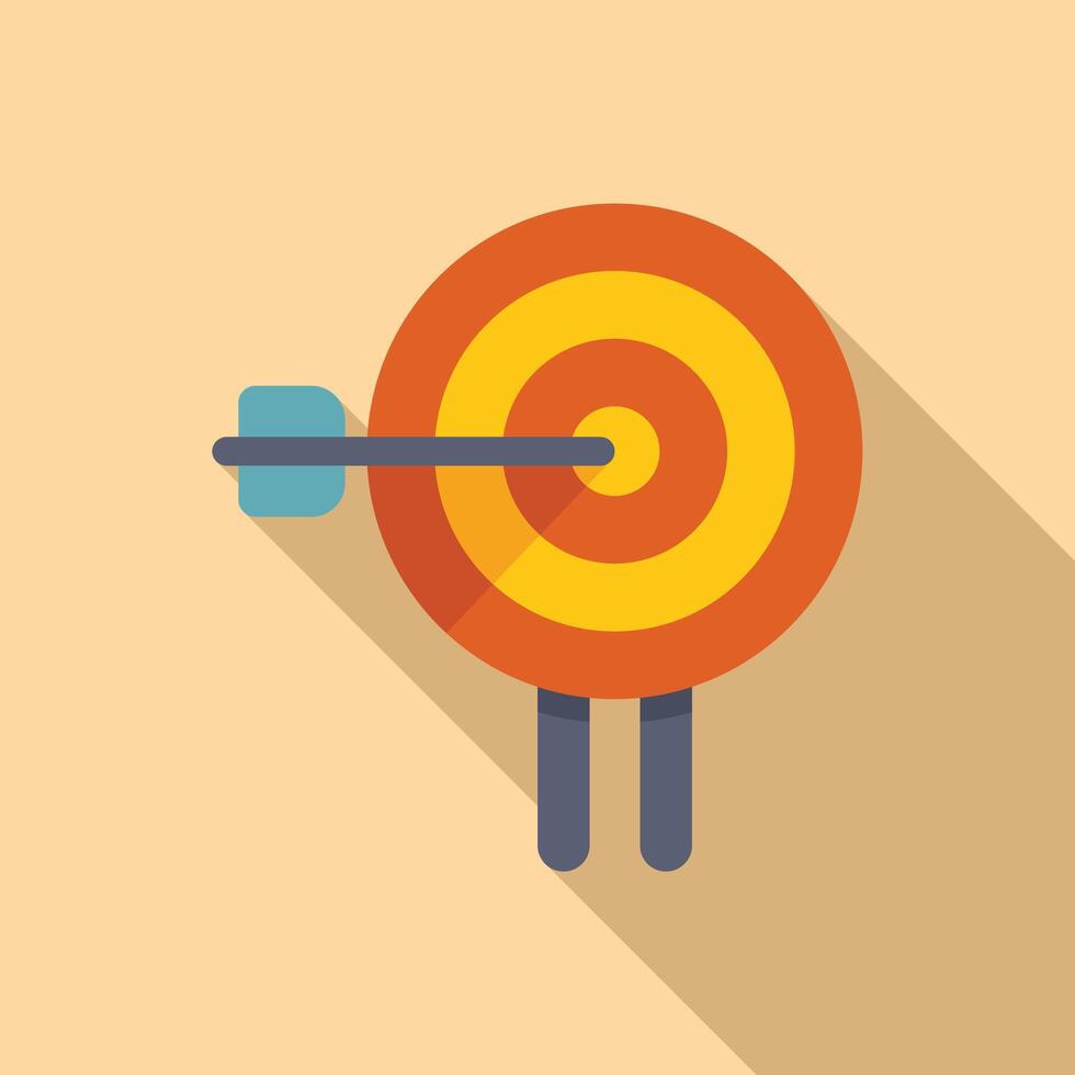 Shot work target icon flat vector. Breath worker attitude vector