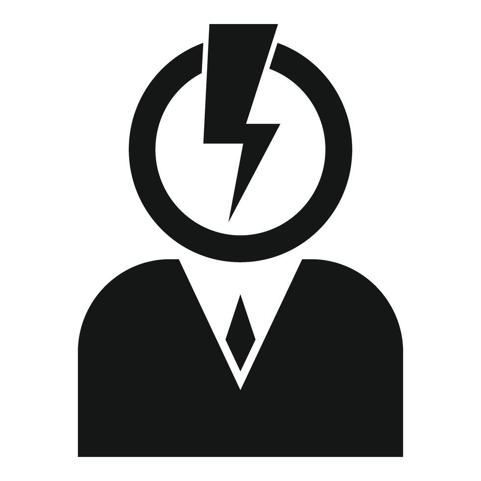 Business brainstorming icon simple vector. Mind head business vector