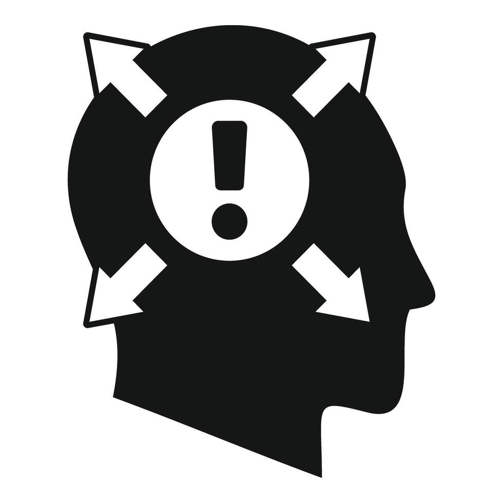 Cognition critical thinking icon simple vector. Plan problem vector