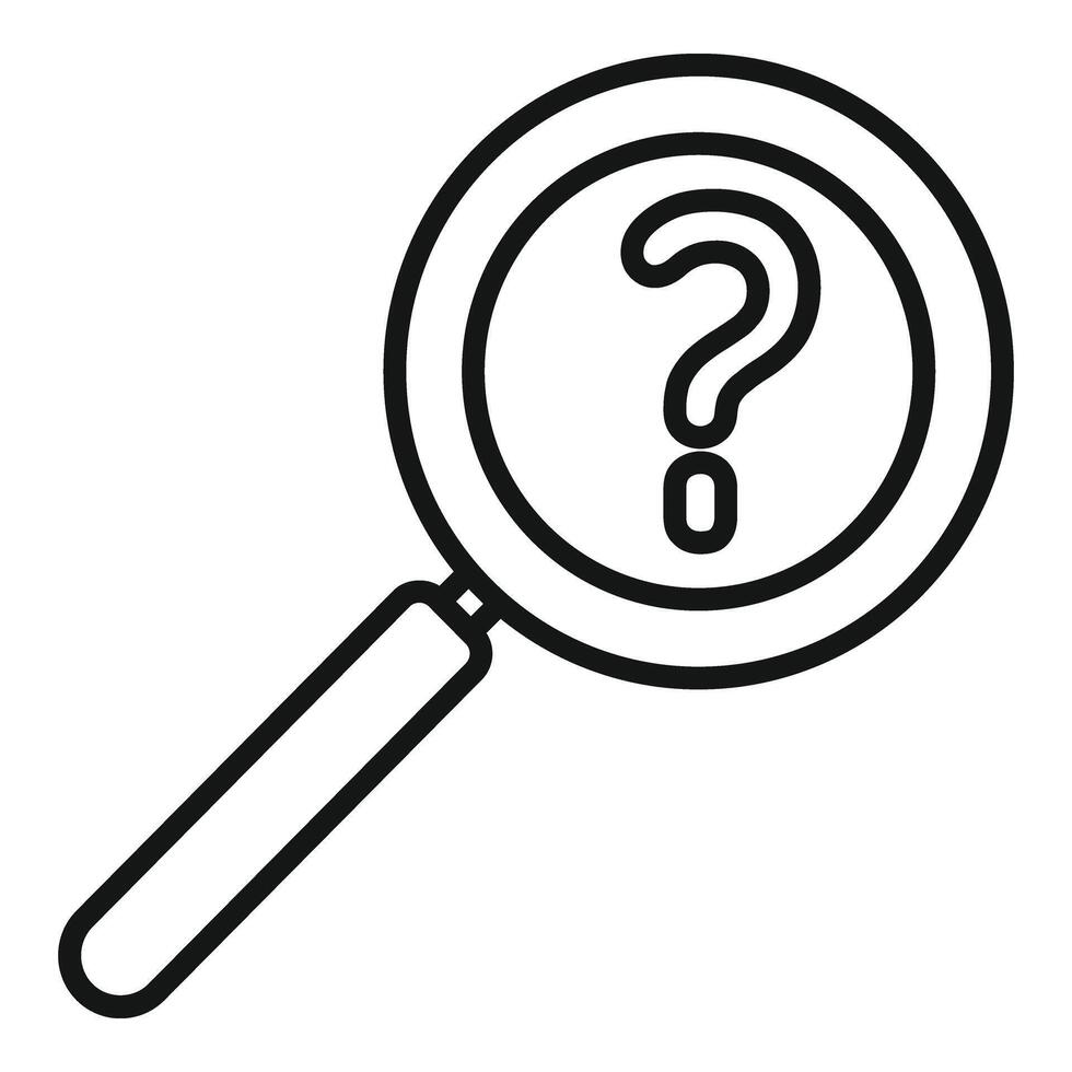 Search solution magnifier icon outline vector. Head business mind vector