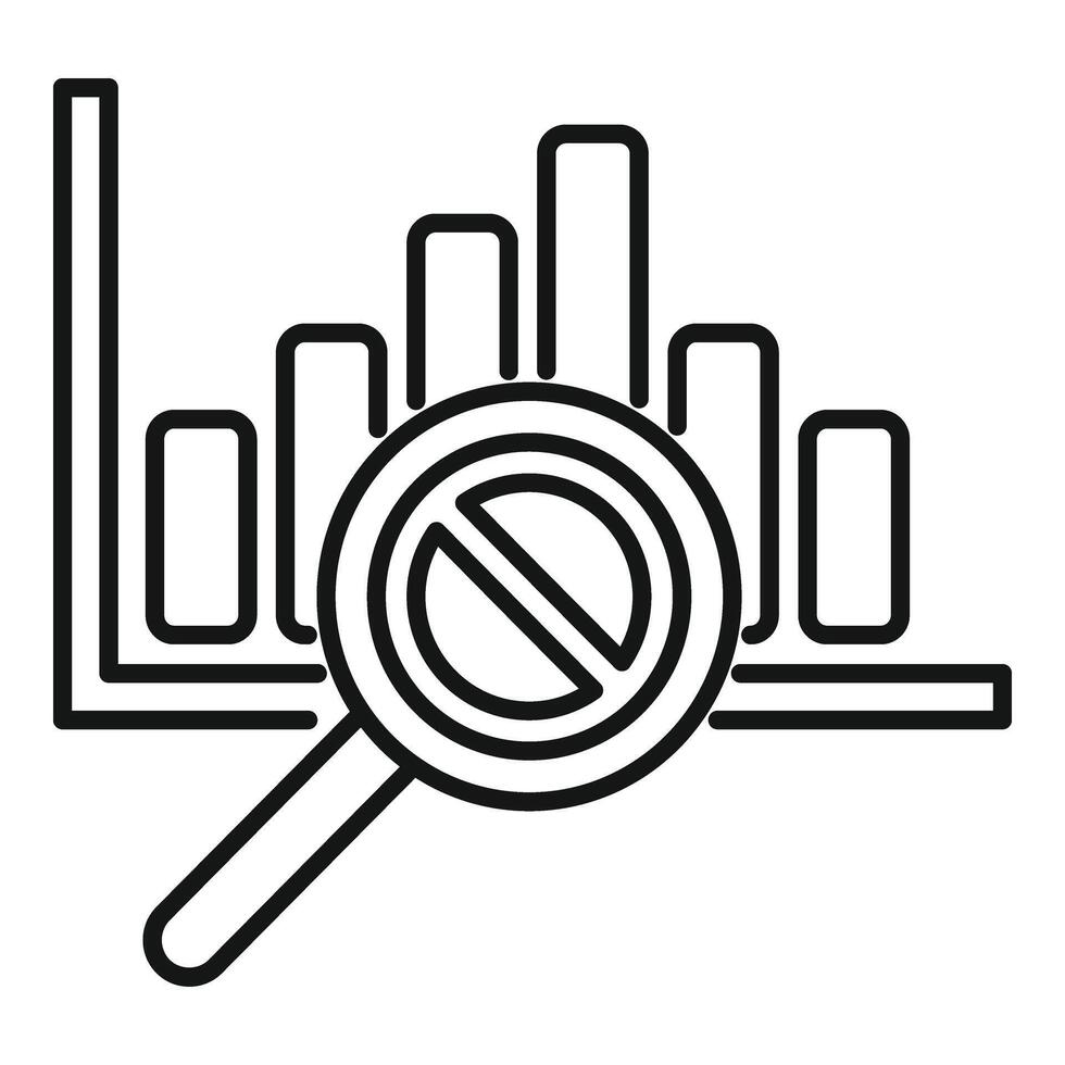 Critical thinking reason graph icon outline vector. Analytical process vector