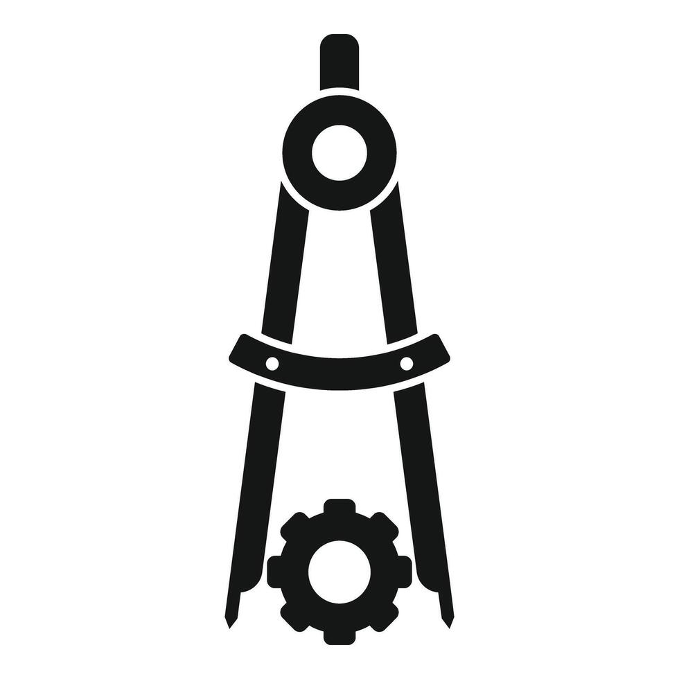 Compass gear work icon simple vector. Coping skills vector