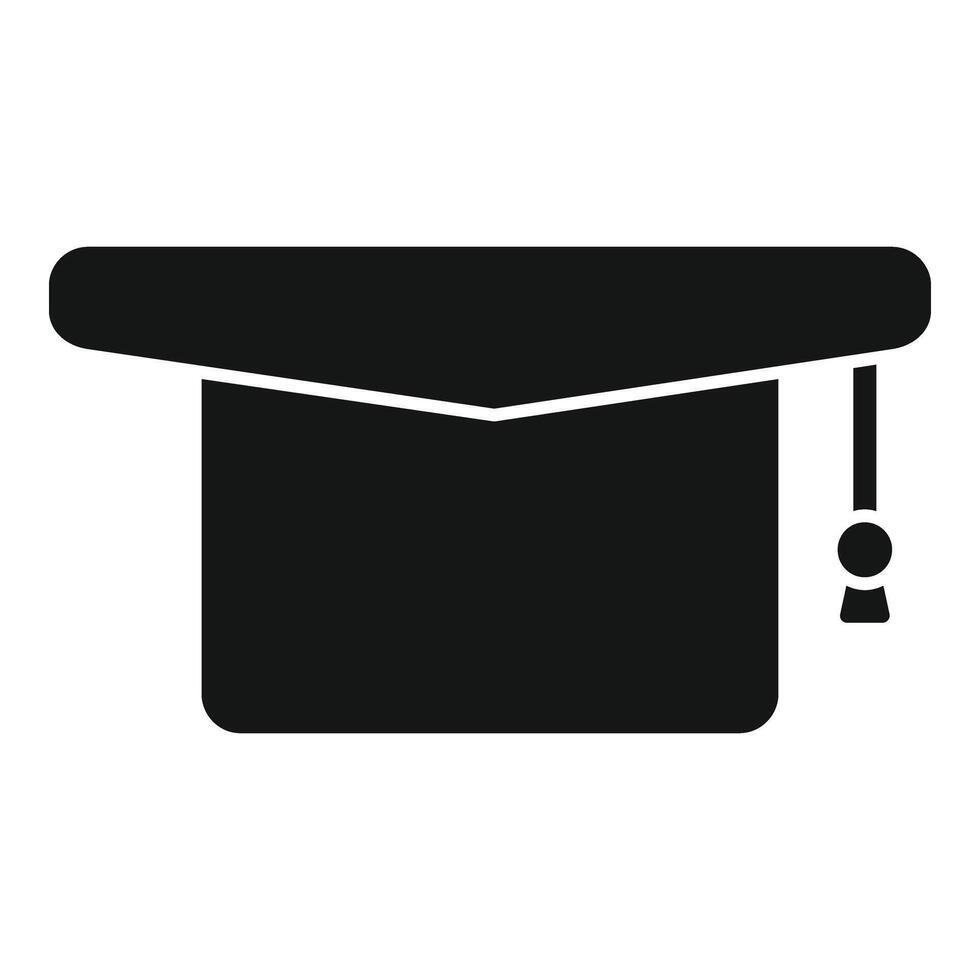 graduación sombrero icono sencillo vector. estrés albardilla habilidades vector