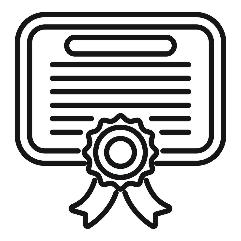 Coping skills diploma icon outline vector. Health mental reduce vector