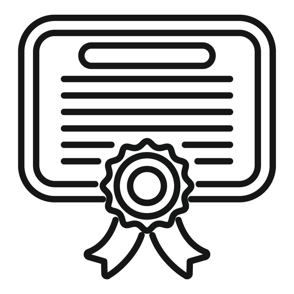 Coping skills diploma icon outline vector. Health mental reduce vector