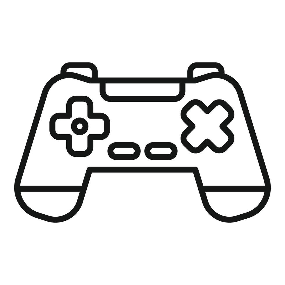 Play game joystick icon outline vector. Coping skills vector