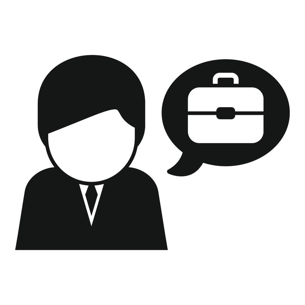 Question new job post icon simple vector. Best quality recruitment vector