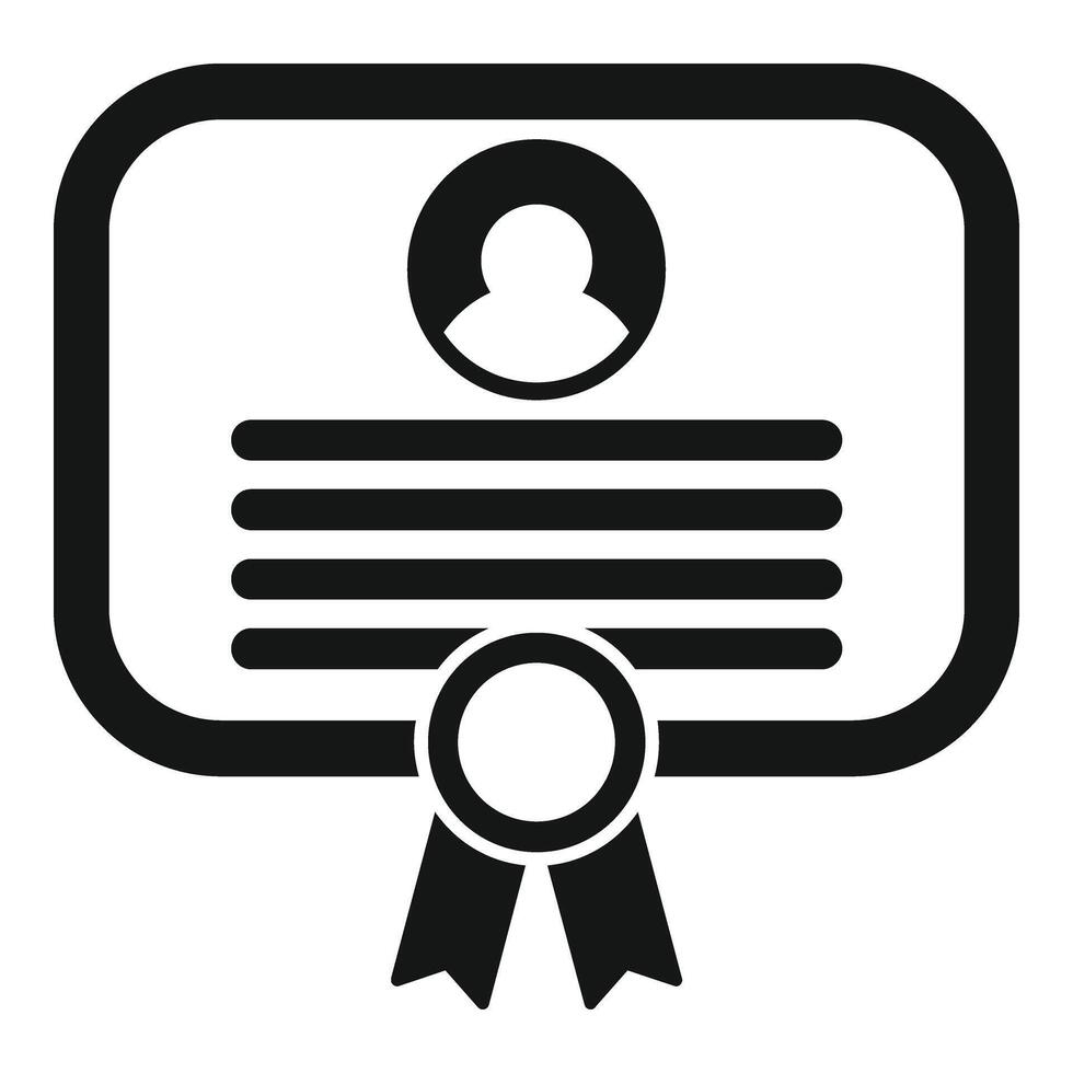 Candidate certificate diploma icon simple vector. Best career vector