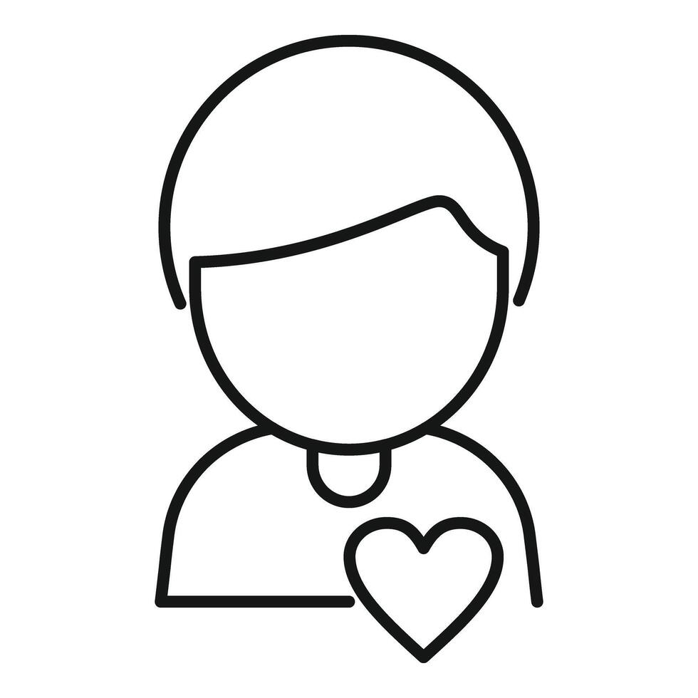 Person coping skills icon outline vector. Advice help vector