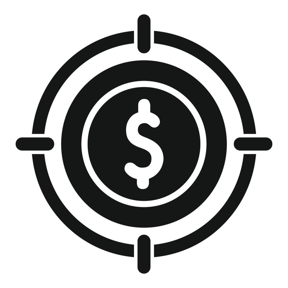 objetivo dinero ayuda icono sencillo vector. estilo negocio equipo vector