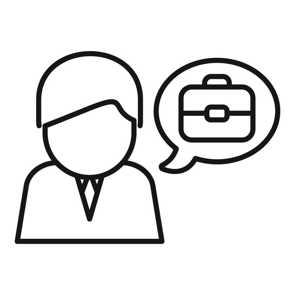 Question new job post icon outline vector. Best quality recruitment vector