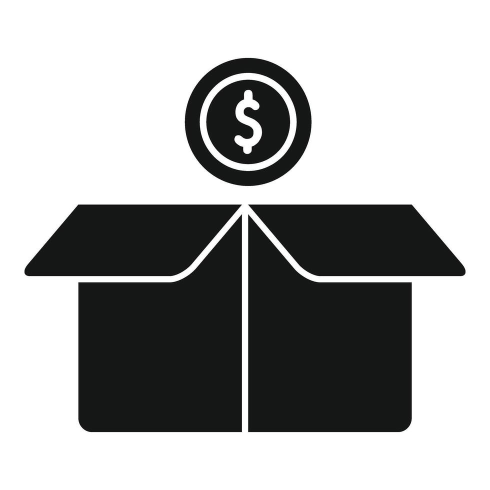 Donate money box icon simple vector. Social love support vector