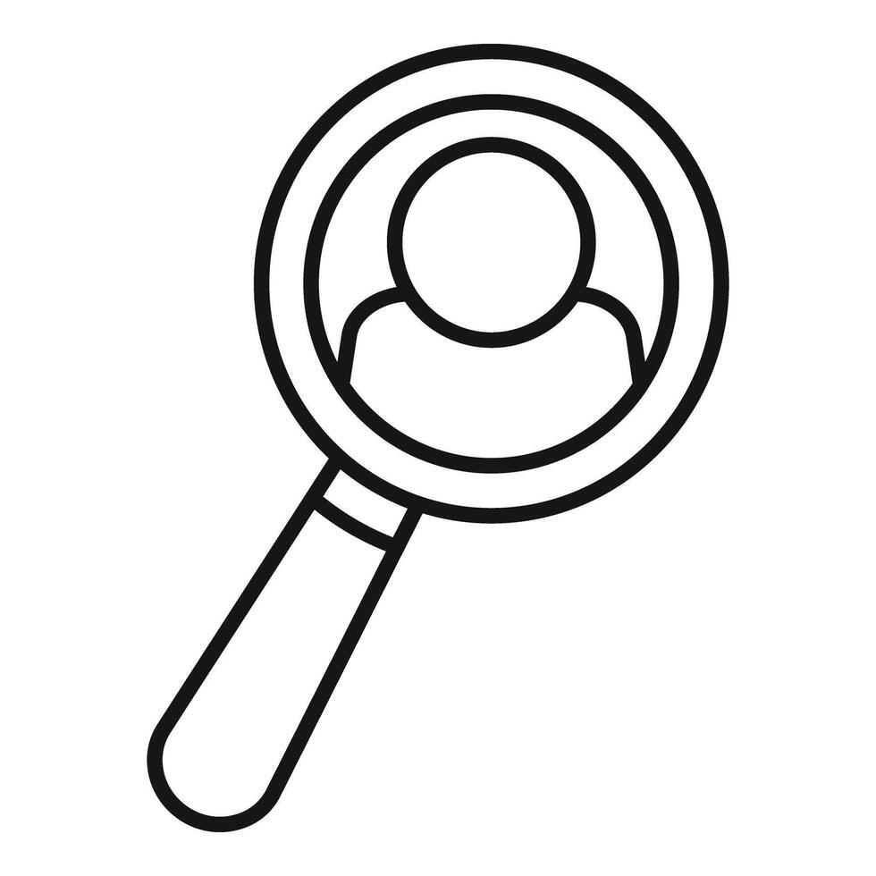 Search candidate icon outline vector. Human best promotion vector