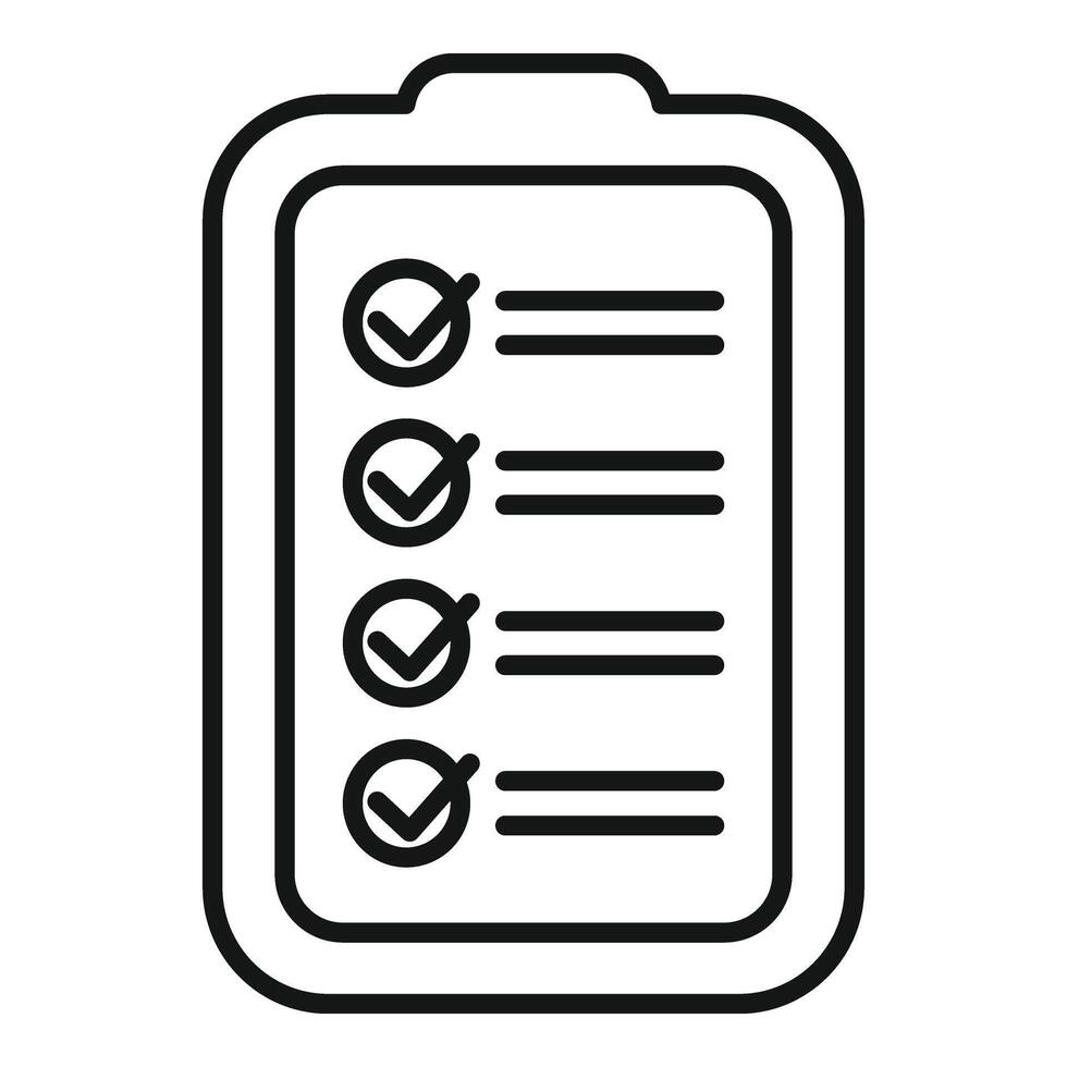 Coping skills clipboard icon outline vector. Resilience attitude vector