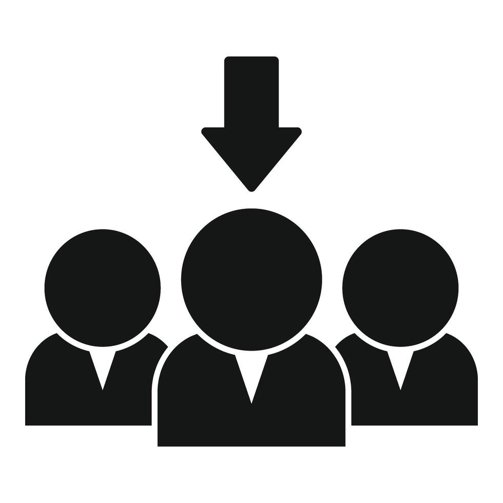 Vacancy choose group icon simple vector. Portfolio candidate vector