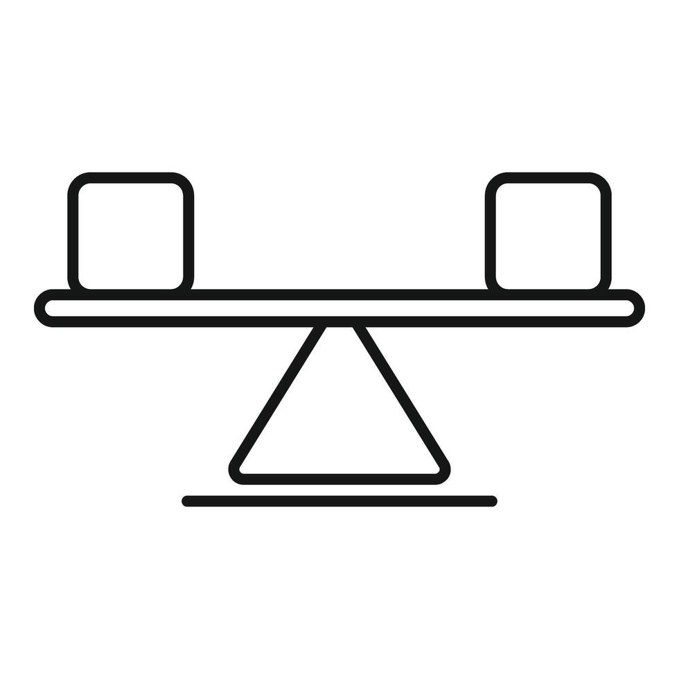 Coping skills balance icon outline vector. Work person task vector