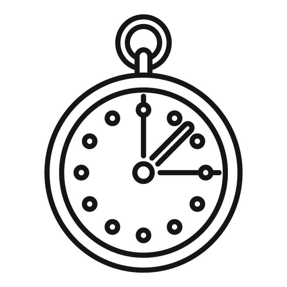 Stopwatch work skill icon outline vector. Coping skills vector