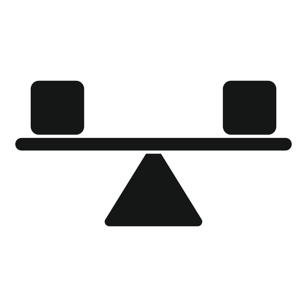 Coping skills balance icon simple vector. Work person task vector