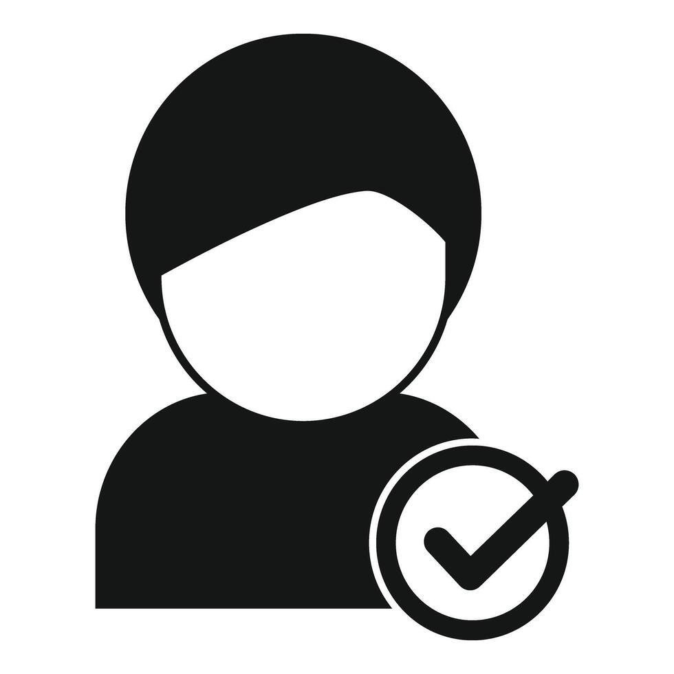 Approved person registration icon simple vector. Number form data vector
