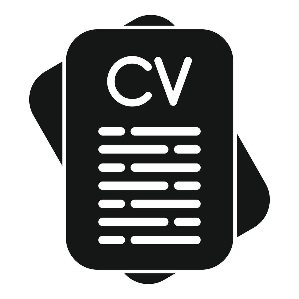 CV papel candidato icono sencillo vector. humano mejor vector