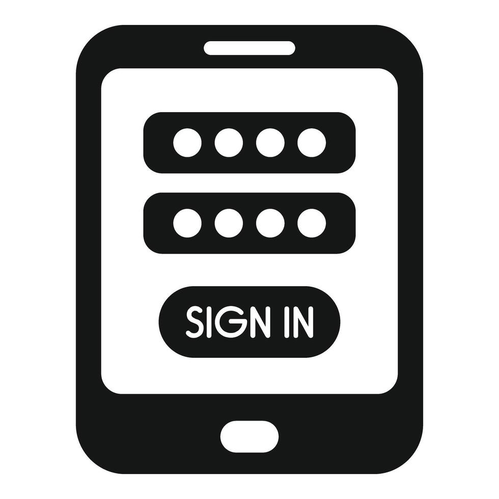 Sign in tablet device icon simple vector. New member online vector