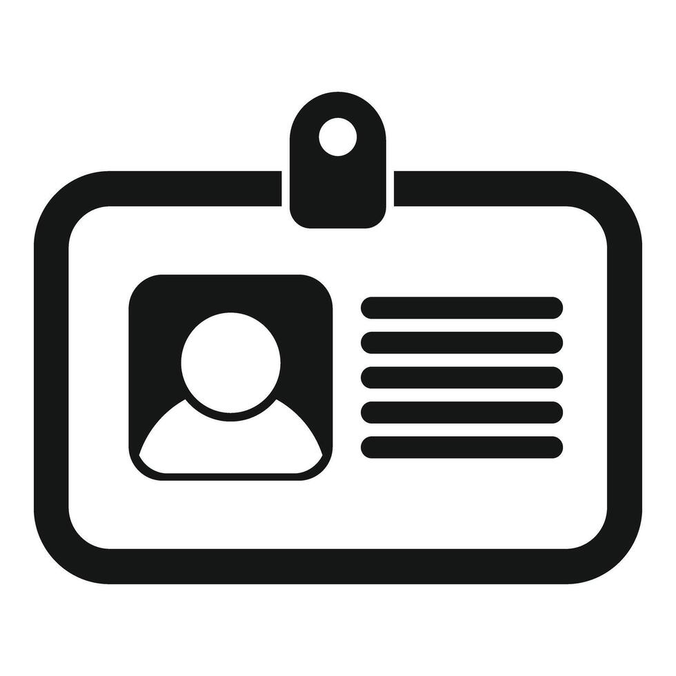 Registration id card icon simple vector. New membership number vector
