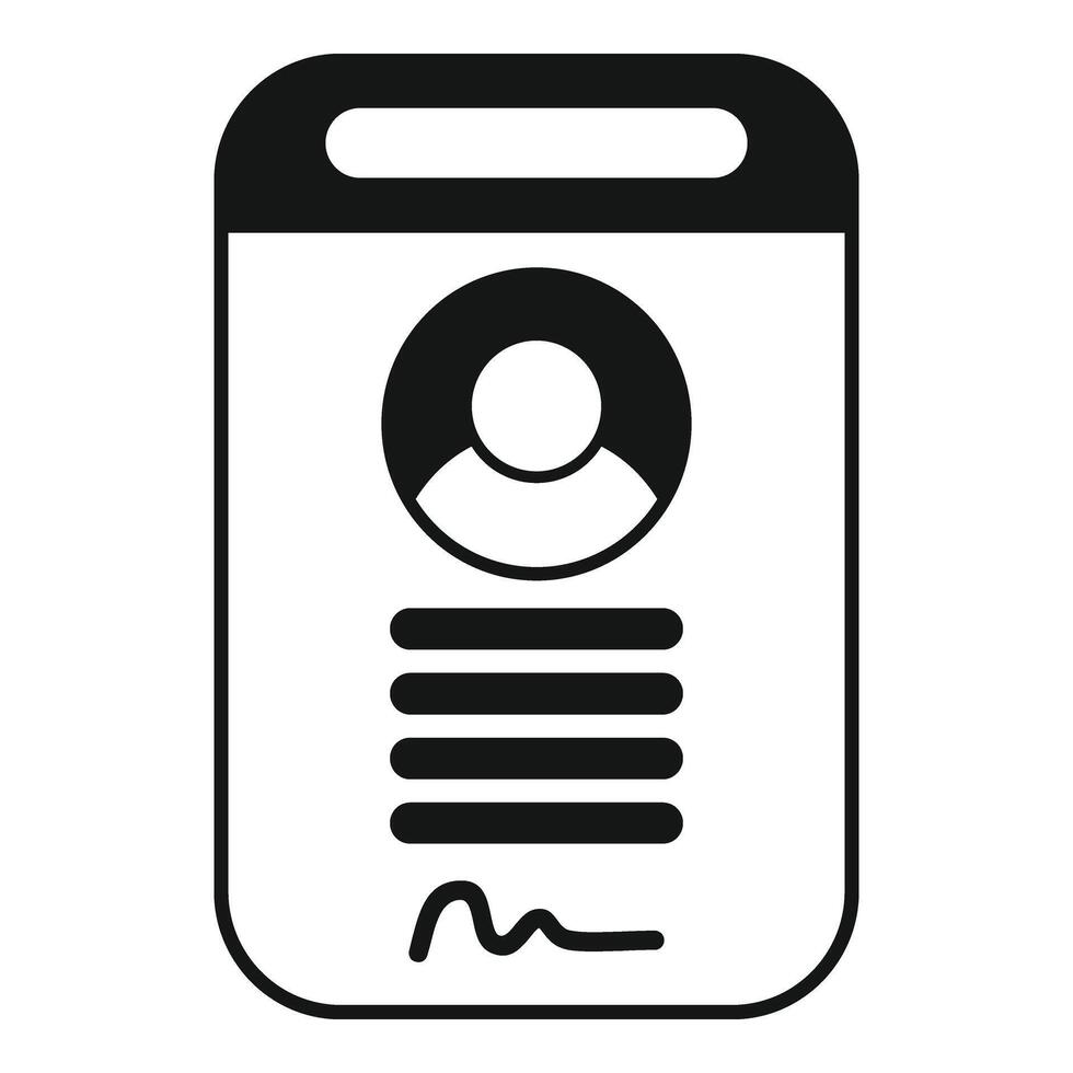 New online signature icon simple vector. New member registration vector