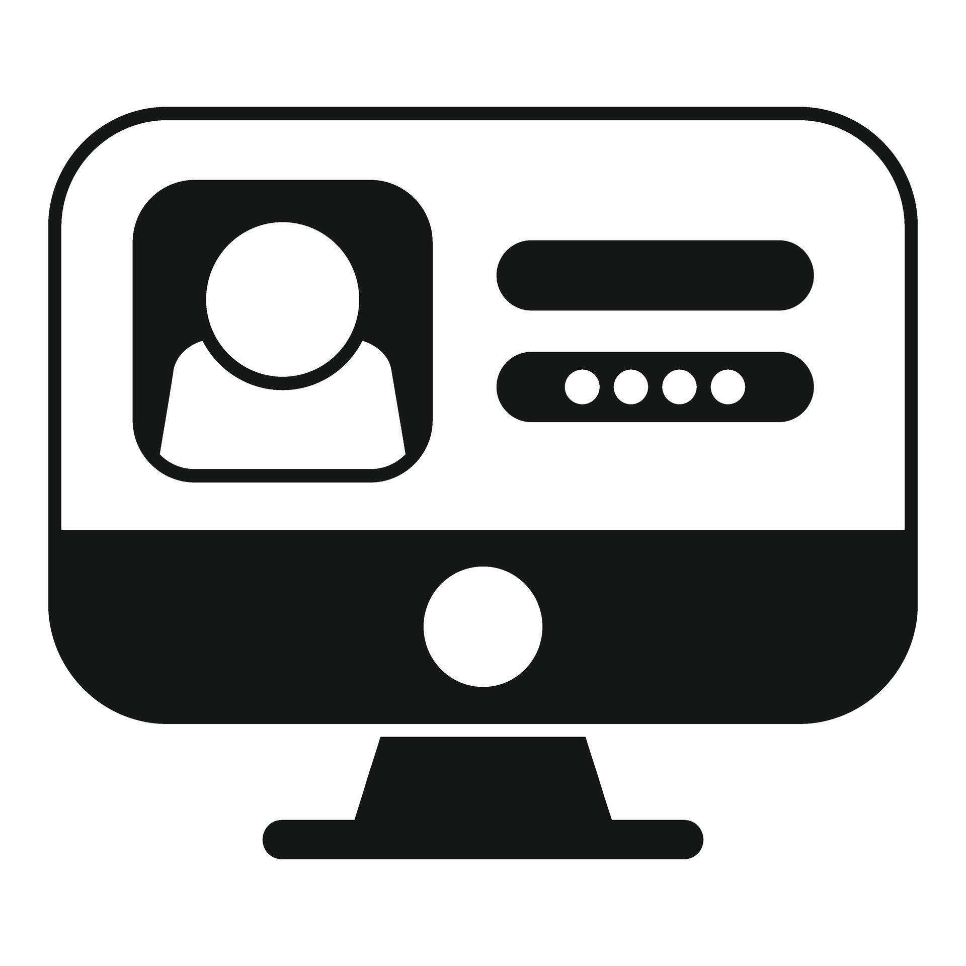 New device login icon simple vector. Data number form 41274564 Vector